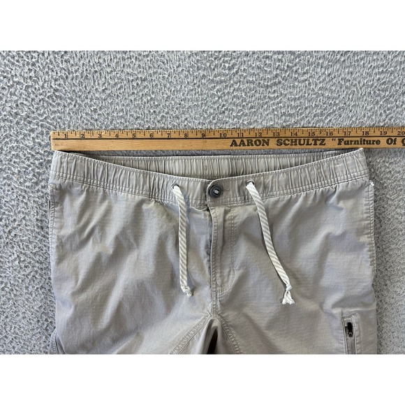 Vuori Ripstop Climber Pants Mens 36x30 Beige Stretch Drawstring Hiking - Picture 6 of 10